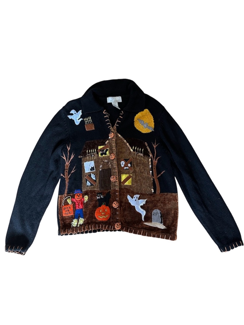 1990’s VINTAGE Lise International Maximalist Halloween Cardigan